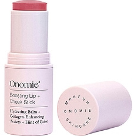 (BA1) ONOMIE Boosting Lip + Cheek Hydrating & Collagen Stick in Caria Pink Nude - Picture 2 of 4
